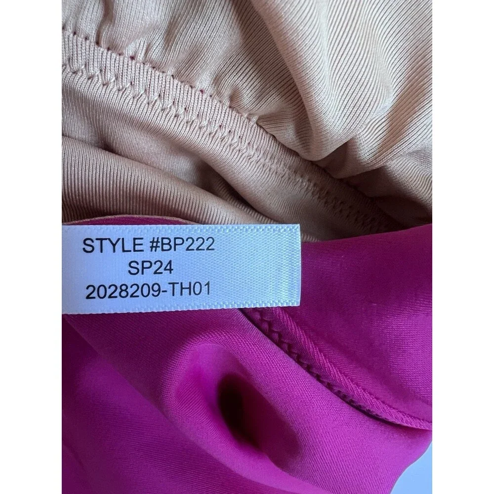 J.Crew Ruched Ruffle Size 8 One Piece Swimsuit Radiant Fuchsia Vacation Resort - Picture 8 of 11